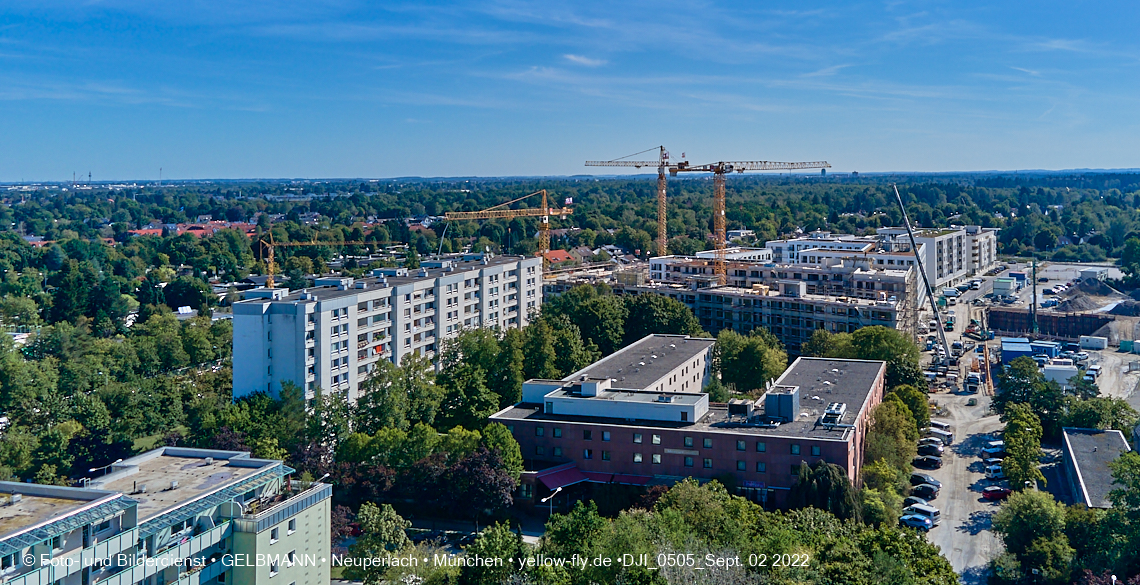 02.09.2022 - Baustelle Alexisquartier und Pandion Verde in Neuperlach